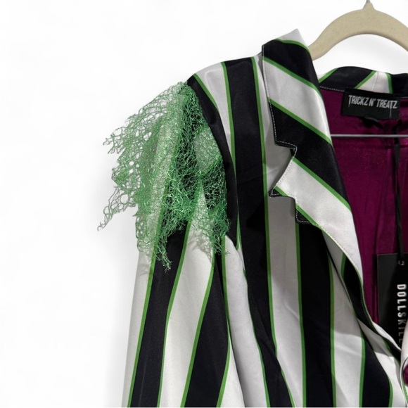 Dolls Kill The Bio-Exorcist Beetlejuice Costume Set, Plus Size 2X Cosplay, NEW - Picture 12 of 15